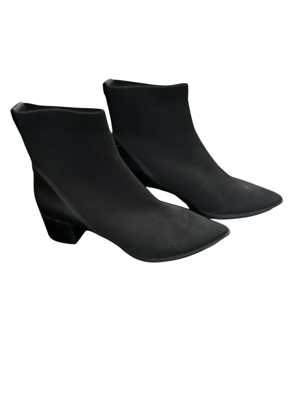 Everlane Black Stretch Ankle Booties with Low Block Heel